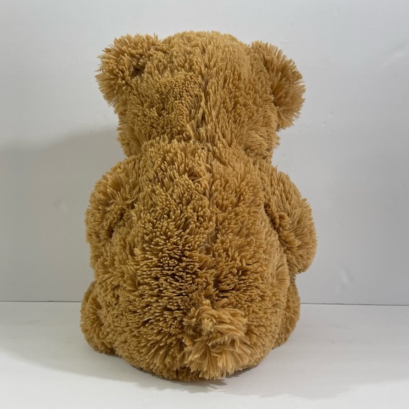 Brown Bear Holding Red Rose Heart Pillow Plush Stuffed Animal. - Picture 3 of 12